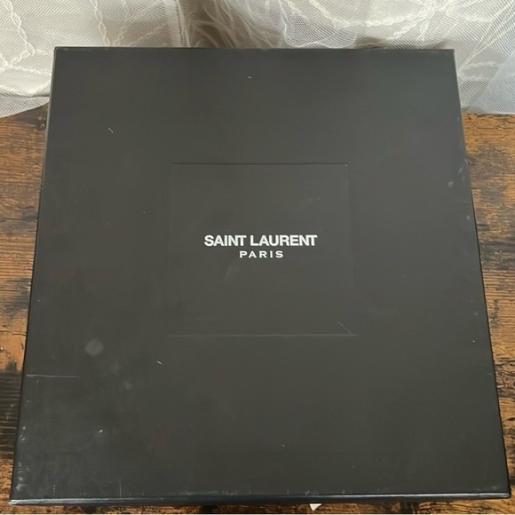 Saint Laurent Babies 90 Cracked Lamé Leather Chelsea Boots In Nero Black 38 YSL - Picture 10 of 14